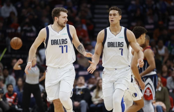 Dwight Powell, Luka Doncic, Dallas Mavericks
